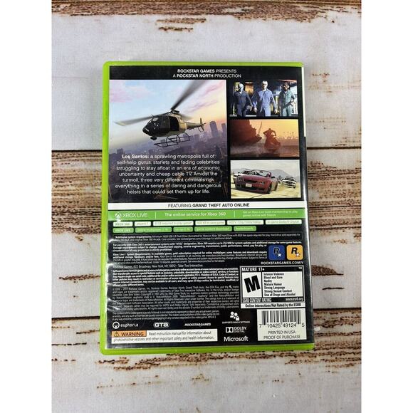 Grand Theft Auto V 5 (Microsoft Xbox 360, 2 Disc Set) Complete w/Manual, Map - Picture 2 of 4